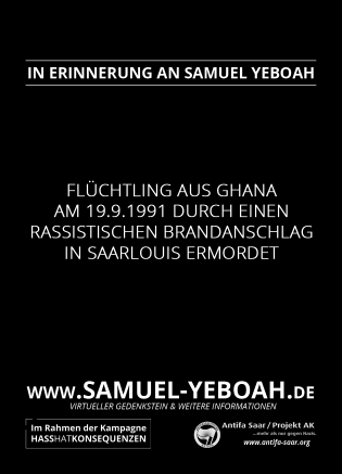 Virtueller Gedenkstein für Samuel Yeboah